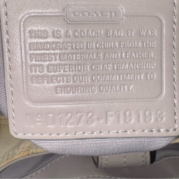 Coach Gray and Cream Shoulder Bag - Picture 10 of 10